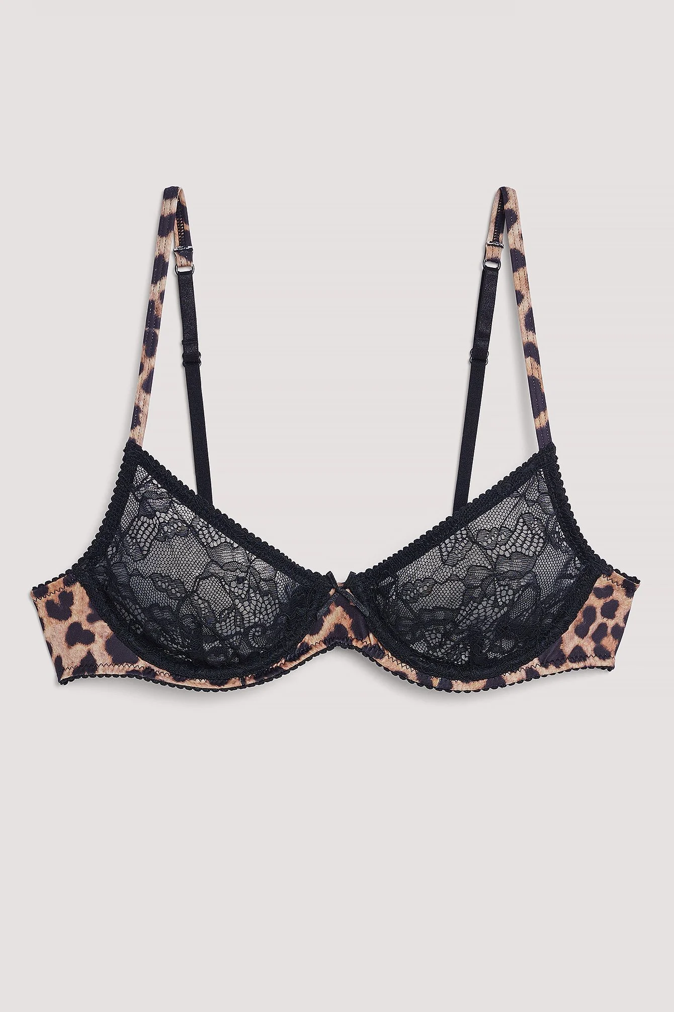 Spitzen-BH mit Leo-Print