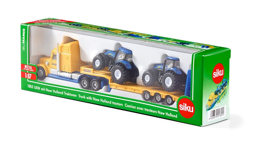 SIKU 1805 Farmer - LKW mit New Holland Traktoren