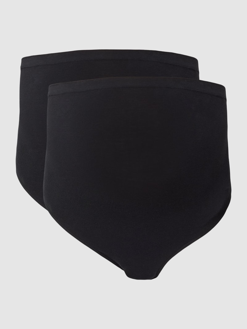 Umstands-Slip mit verstellbaren Schulterriemen in schwarz