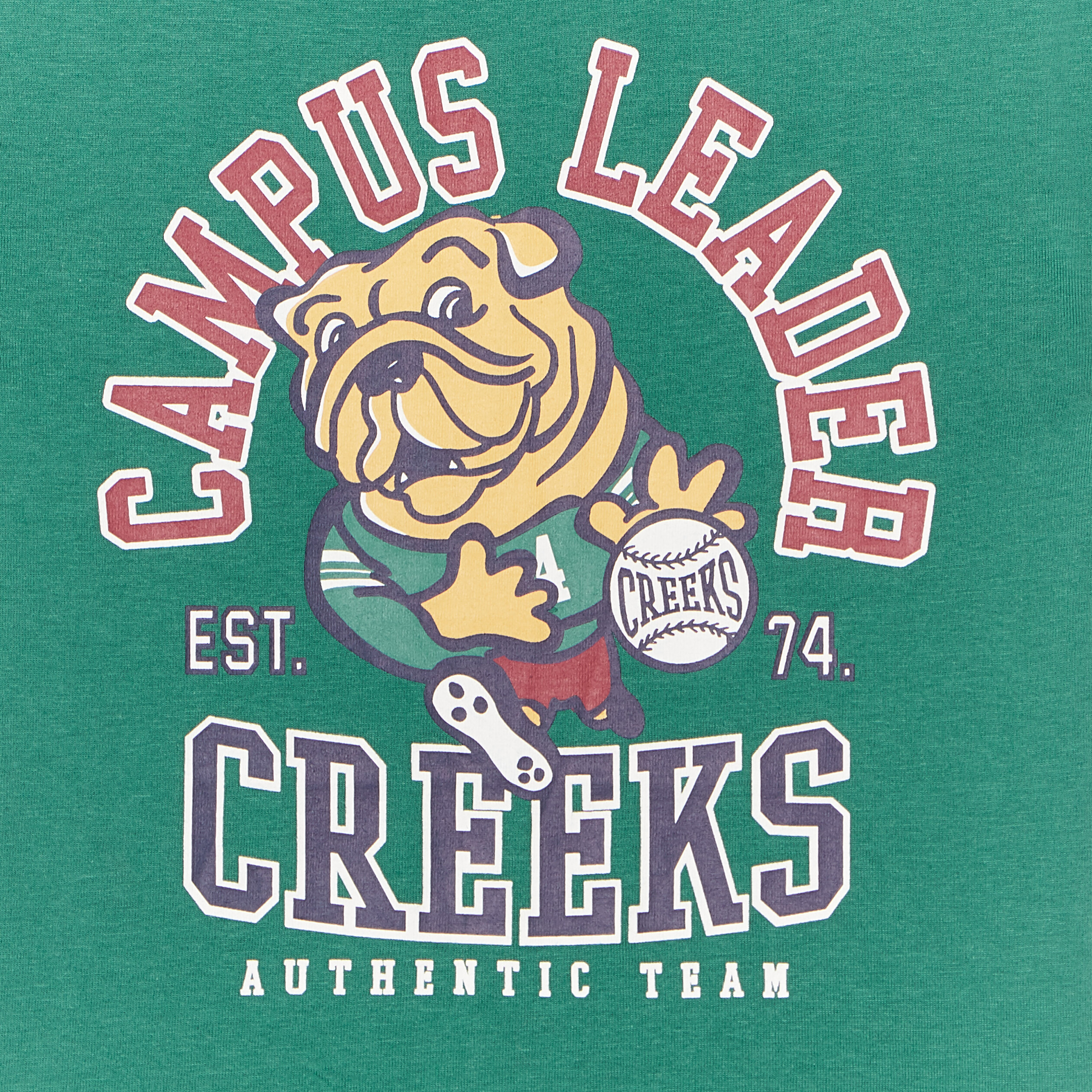 T-shirt manches courtes coton Creeks vert émeraude garçon | La Halle