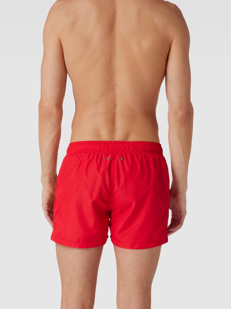Badehose mit Logo-Print in rot