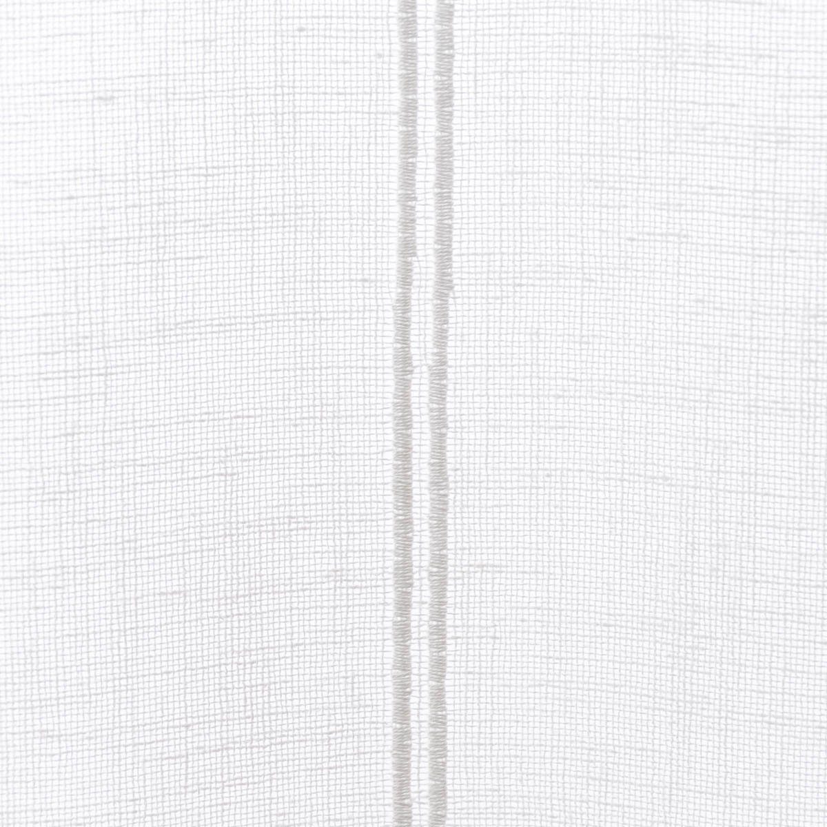 Meterware Scheibengardine Stickerei Leinenoptik nähfrei wollweiß 60cm Höhe, SCHÖNER LEBEN., halbtransparent, Polyester, pflegeleicht