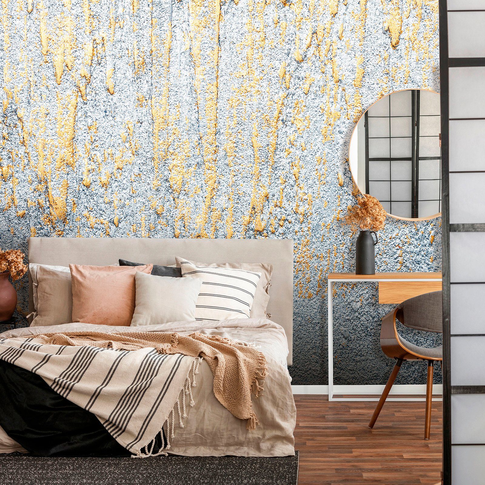 Consalnet Vliestapete Goldene Kleckse, geometrisch