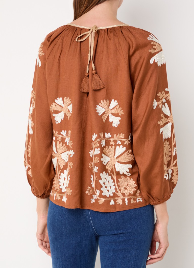 Summum Tunic in linen blend with embroidery