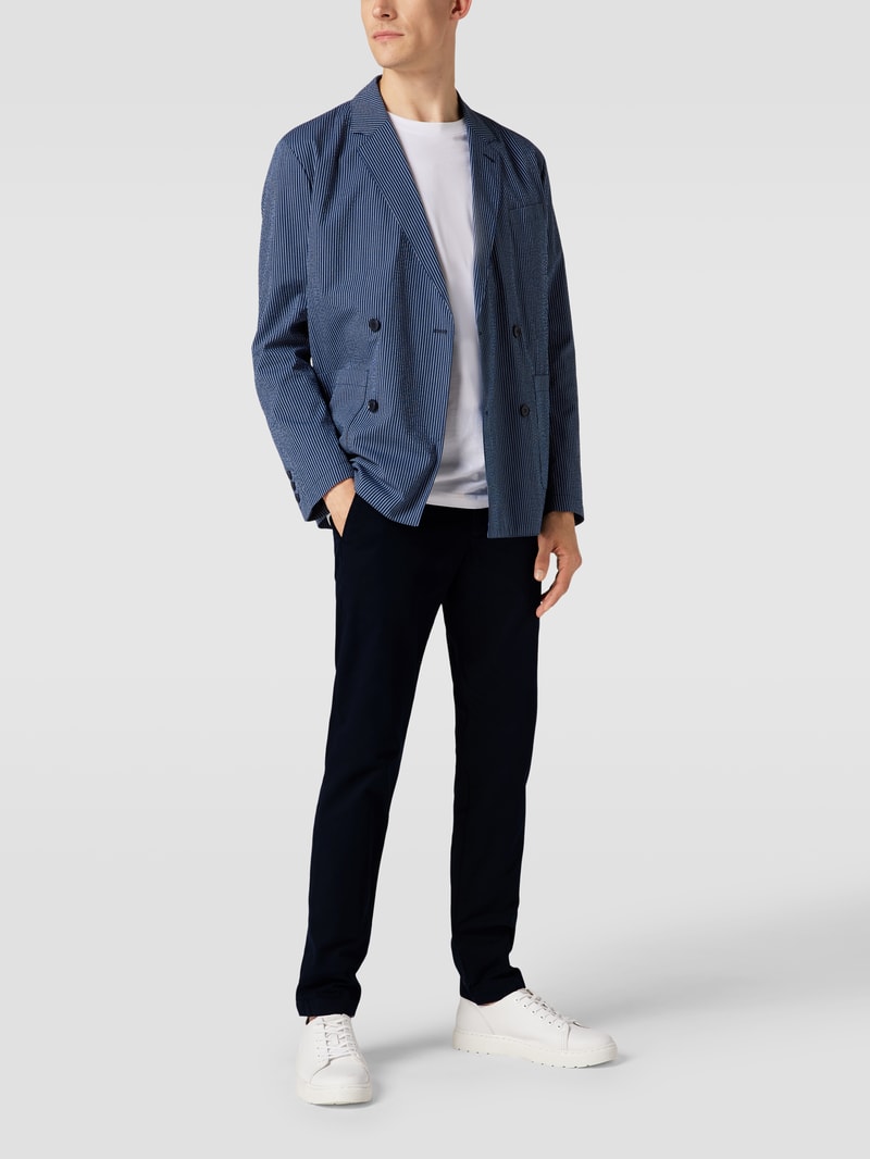 Chino mit Label-Detail Modell 'CORE BLEECKER 1985' in marineblau