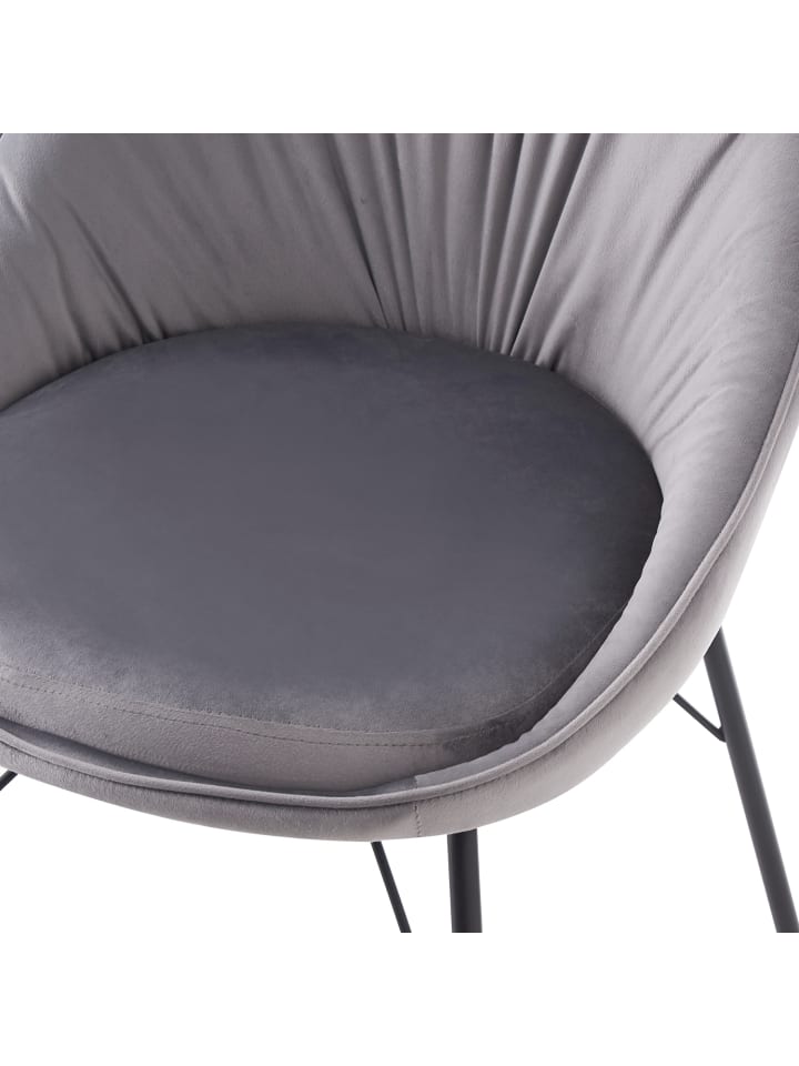 B&D Home 2er-Set: Esszimmerstuhl MILA in Grau - (B)50,5 x (H)84,5 x (T)62 cm günstig kaufen onesize