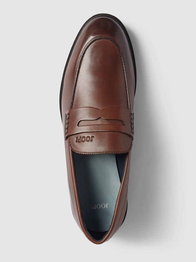 Loafers mit Label-Detail in dunkelbraun
