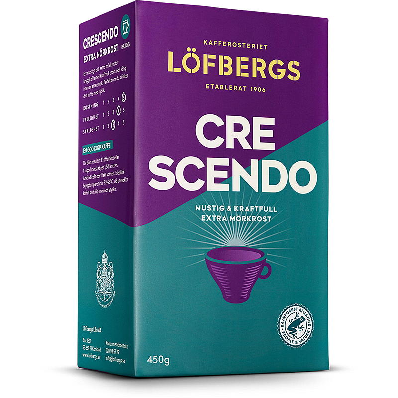 Löfbergs Kaffe filtermalt 450 g Crescendo Löfbergs