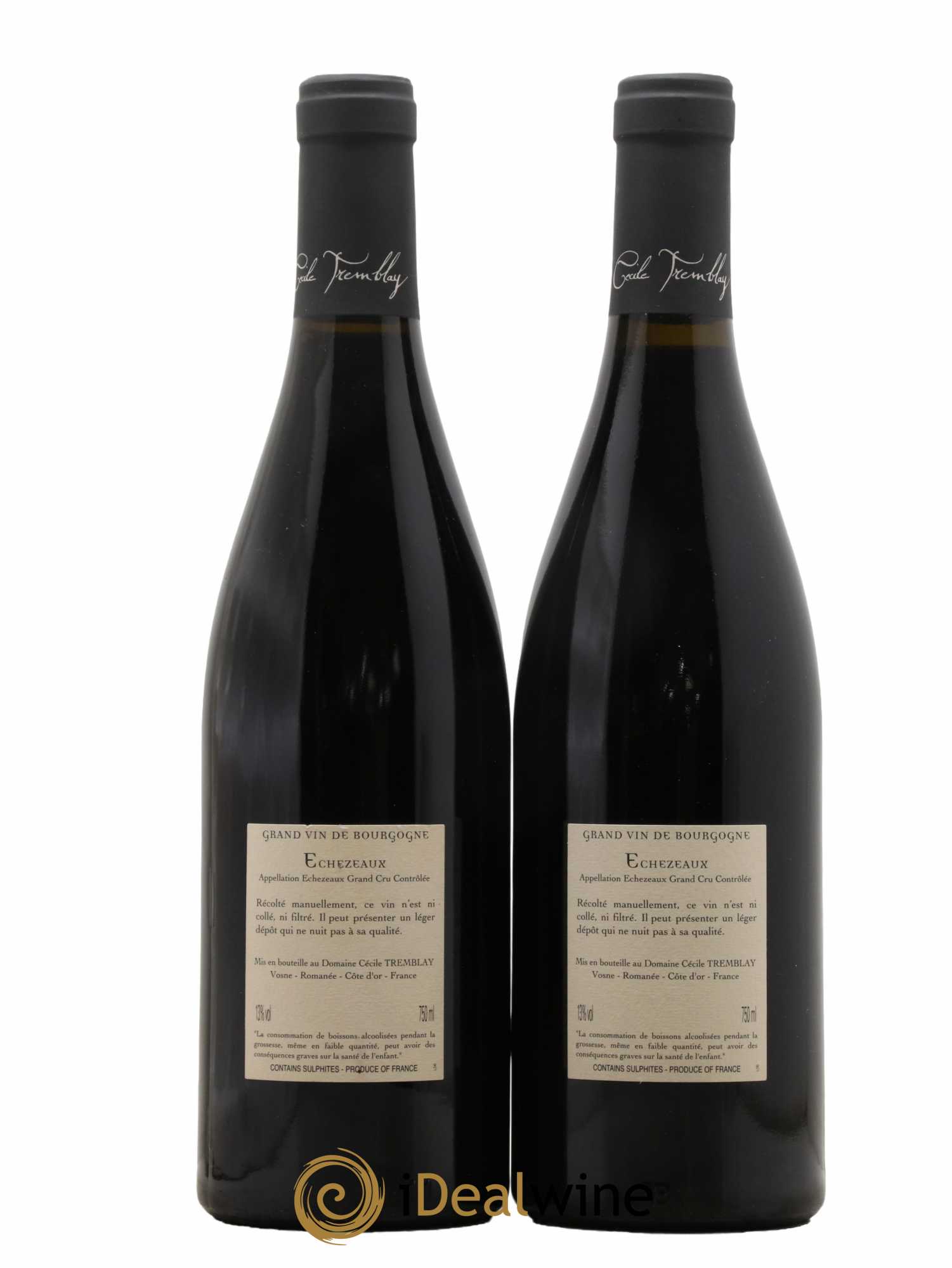 Echezeaux Grand Cru du dessus Cécile Tremblay  2013 - Lot de 2 Bouteilles