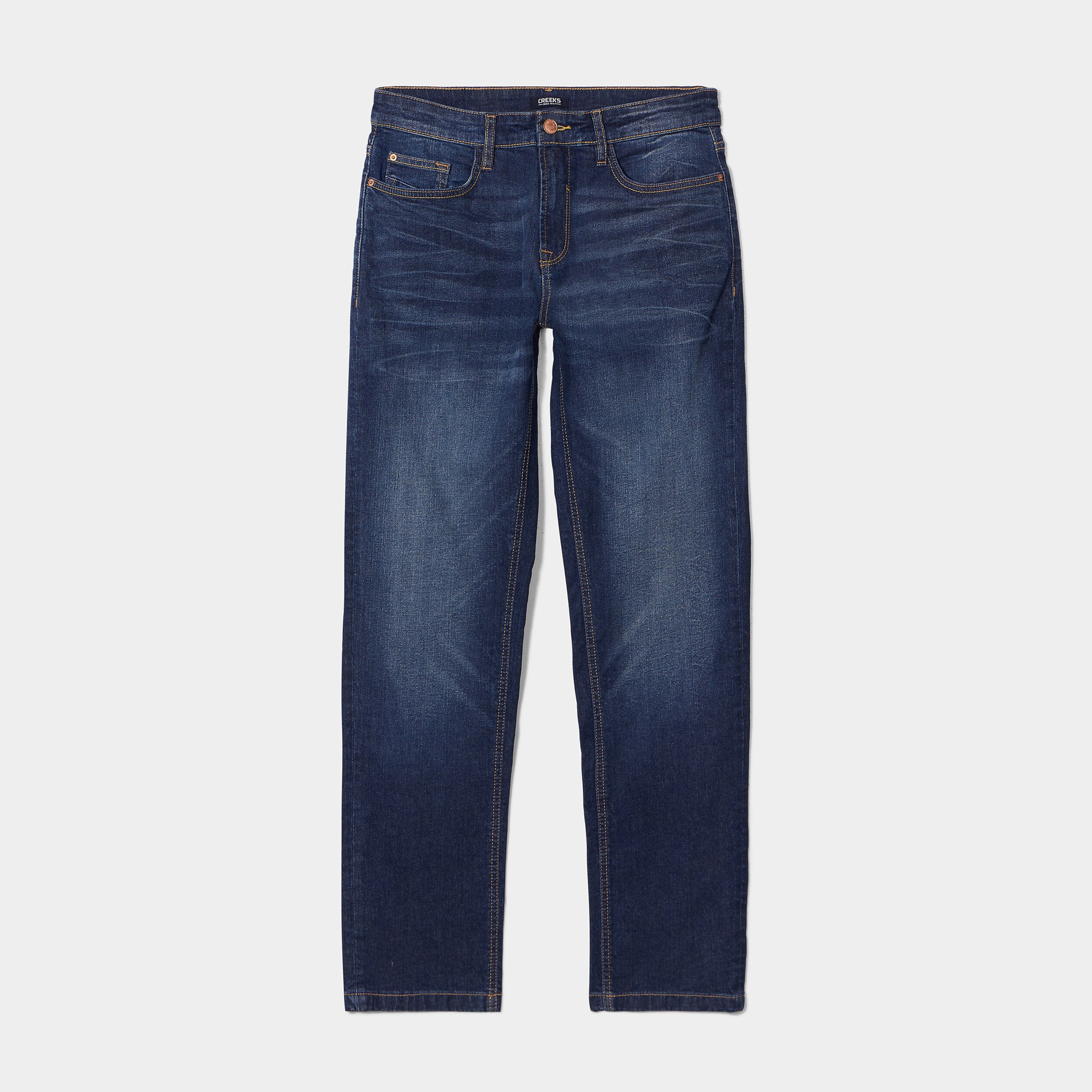 Jeans regular stretch 5 poches Creeks denim stone homme | La Halle