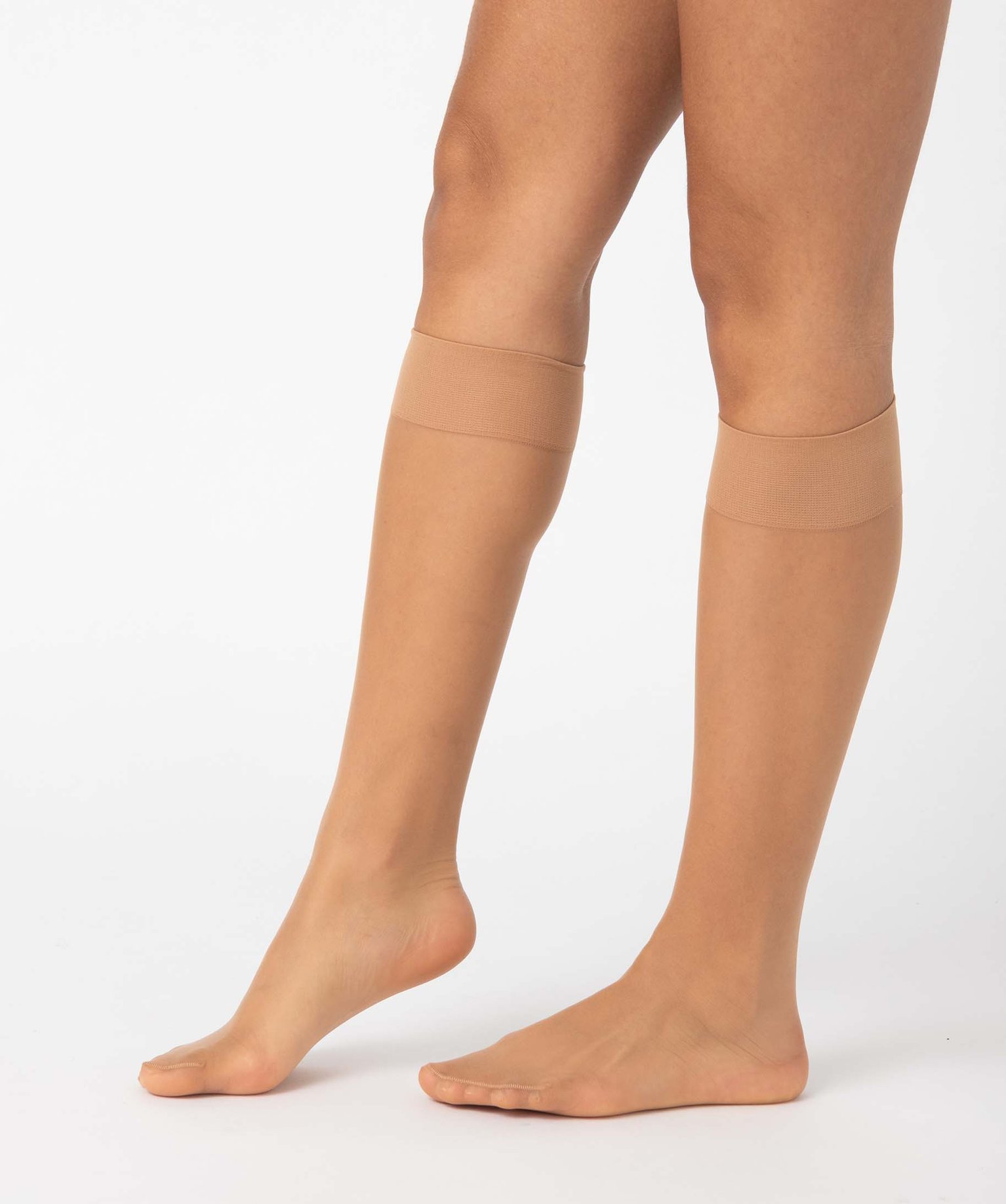 Mi-bas femme infaillibles transparents (lot de 2) beige | GEMO