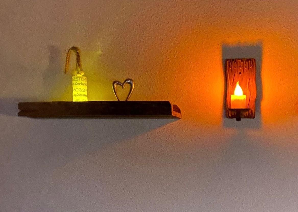 Home Feeling Deko-Wandregal Regale aus recyceltem Teakholz, drei verschiedene Längen