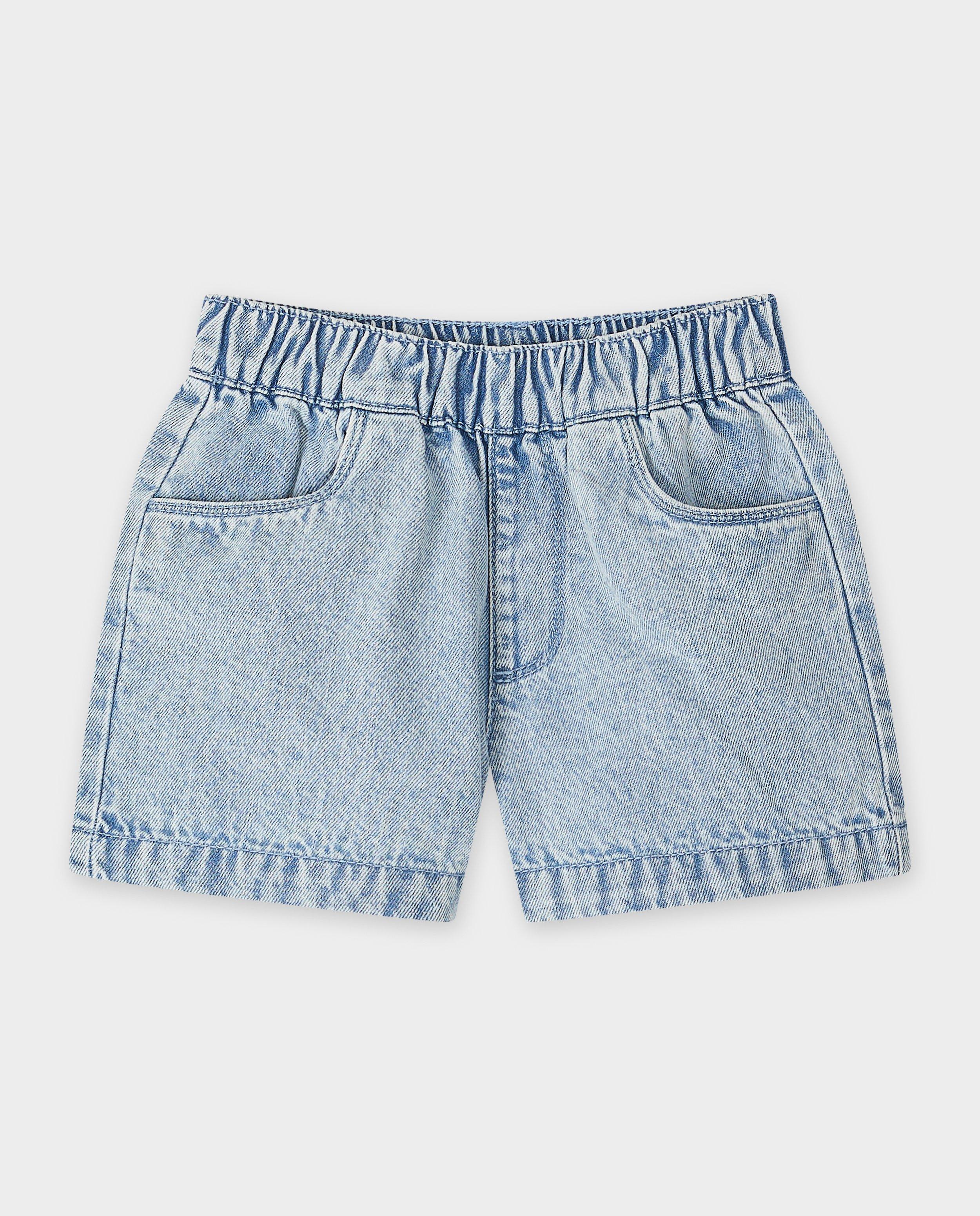 Pantaloni scurți din denim Elisabeth Lucie Baeten, albastru deschis, unisex