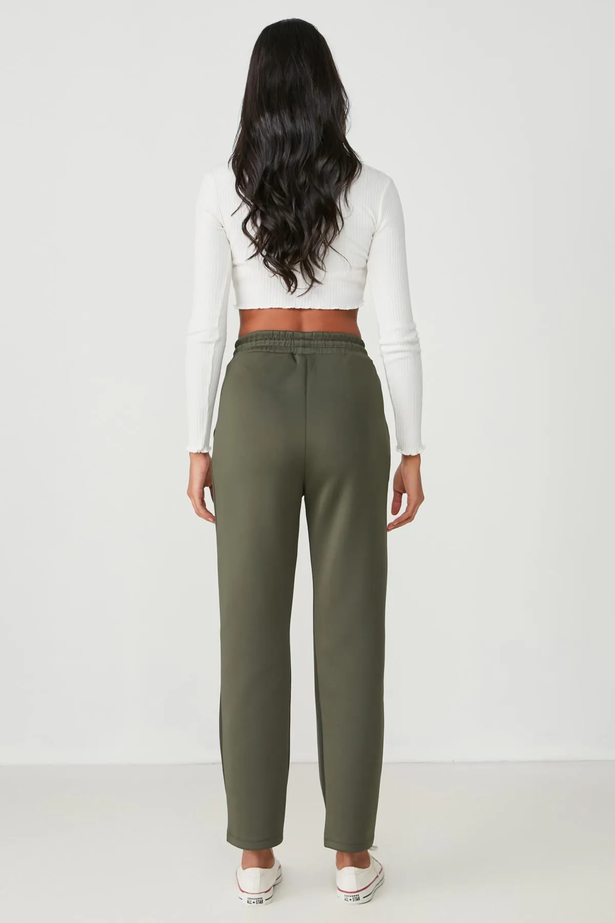 C&City  Jogginghose mit Falten an Taille und Bein 810 Khaki