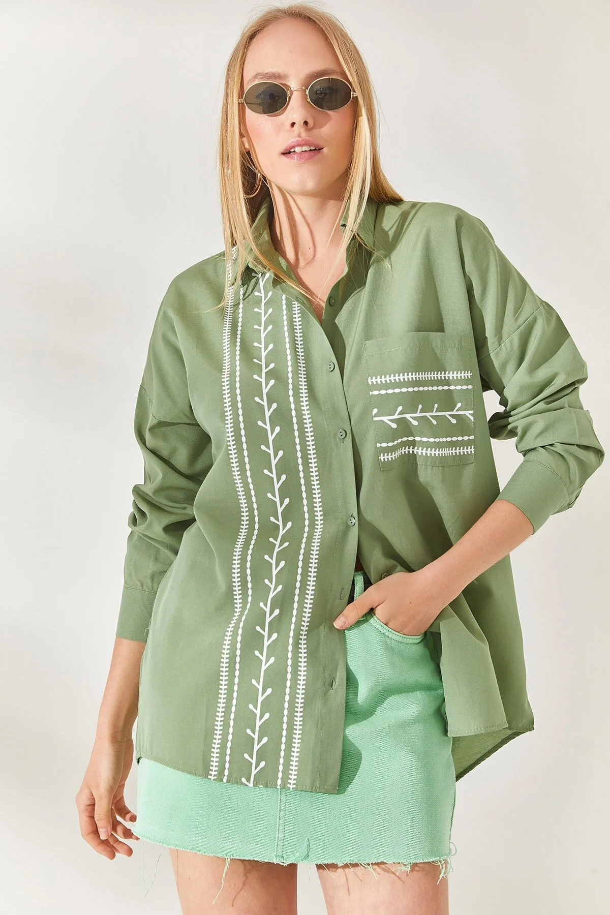 Olalook  Hemd - Grün - Relaxed Fit