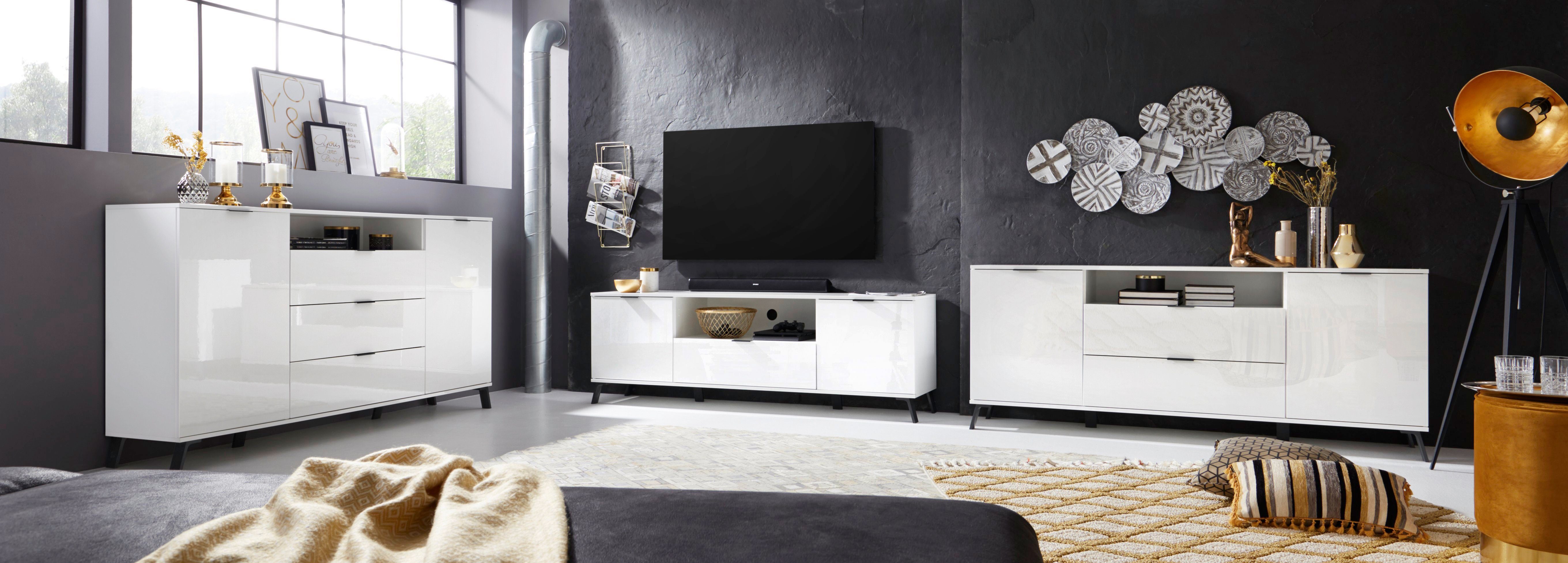 KITALY Highboard CASANOVA, Höhe ca. 100 cm