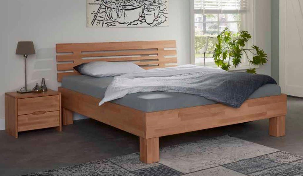 BedBox Massivholzbett Basic 02 Buche natur geölt, Materialstärke 2,5 cm