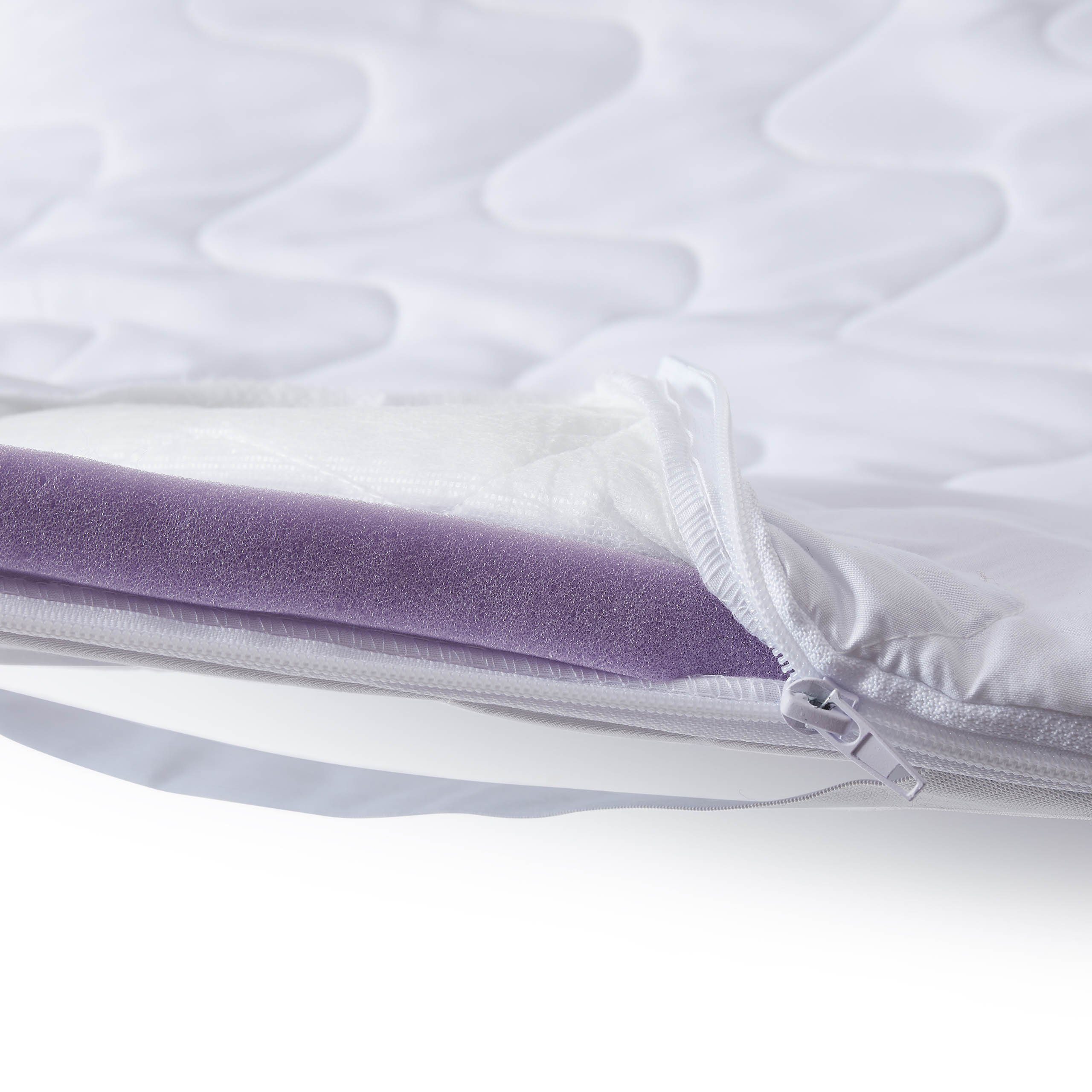 Matratzenauflage Topper mit viscoelastischer Kaltschaumfüllung Memory Foam orthopädisch Lumaland, orthopädisch