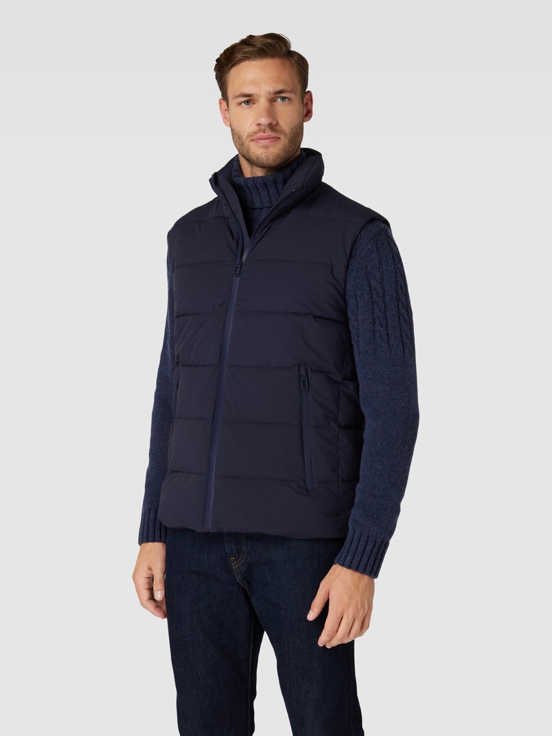 Steppweste mit Stehkragen Modell 'Alix' in marineblau
