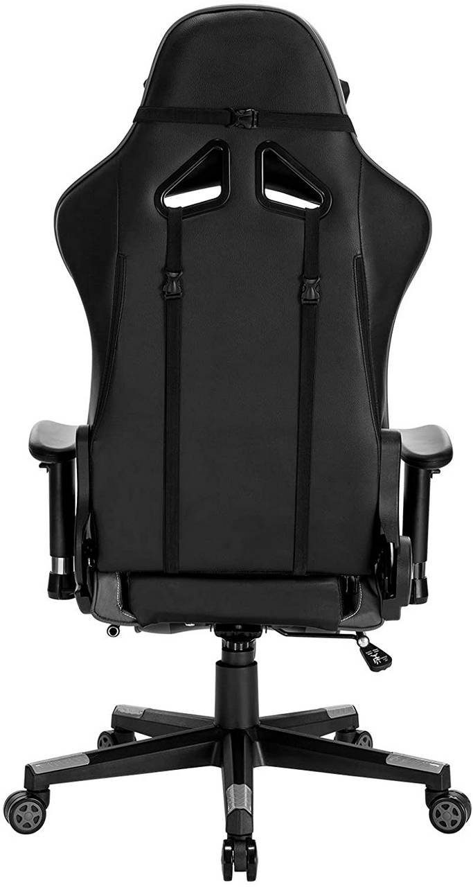 Woltu Gaming-Stuhl (1 St), mit Armlehnen Kopfkissen Lendenstütze Fußstütze