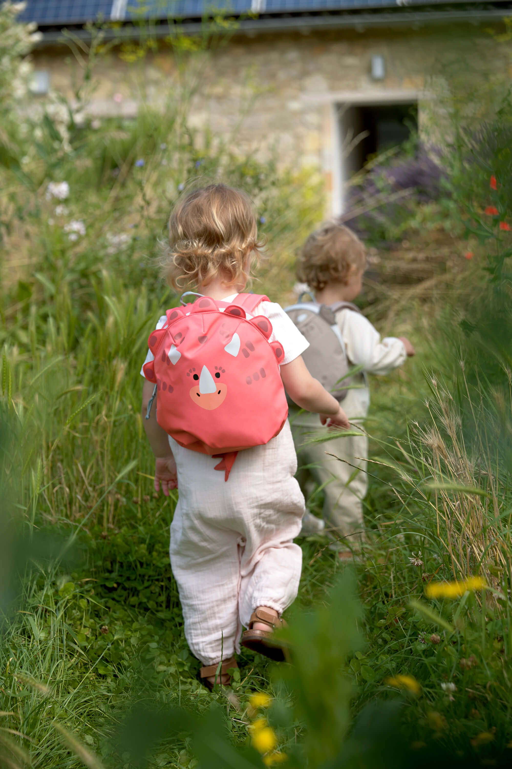 Kindergartenrucksack Tiny - Dino, Rosa