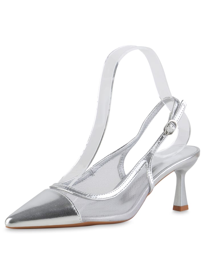 VAN HILL Slingpumps Serenity in Silber günstig kaufen