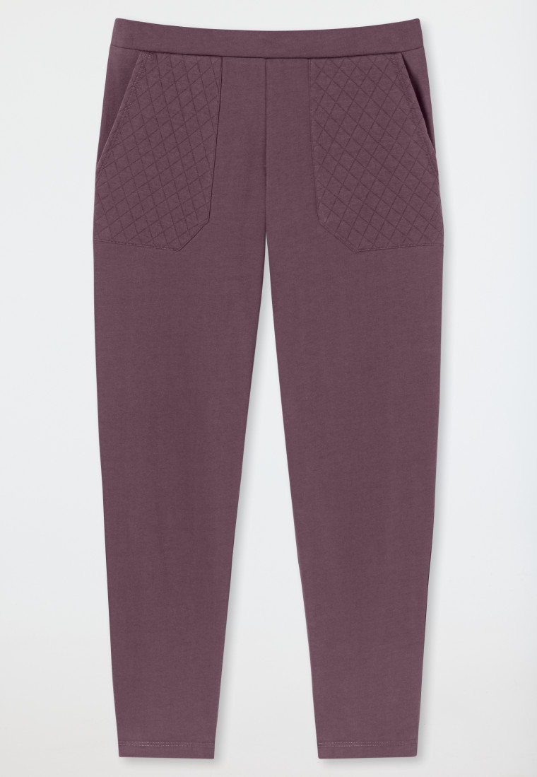 Hose lang Jersey-Quiltstoff und Sweatware malve - Mix+Relax
