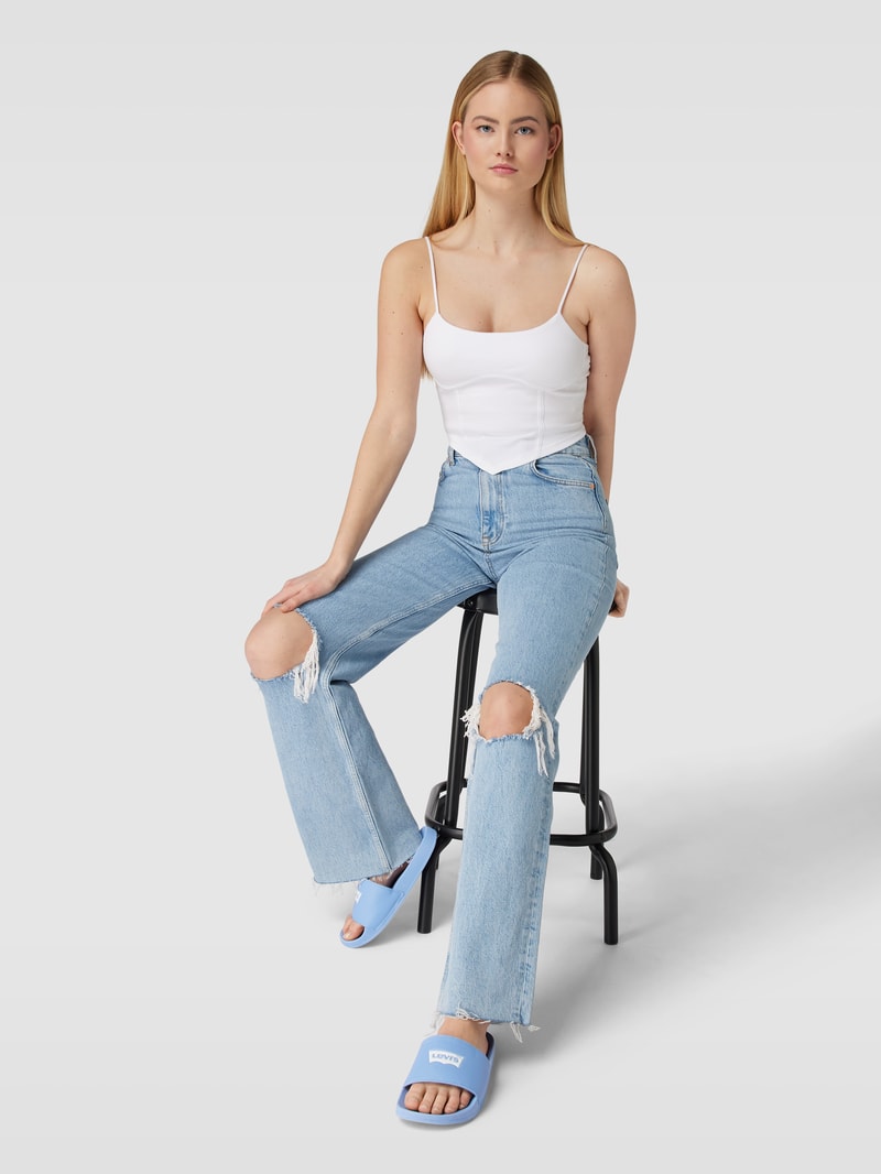 Slides mit Label-Print Modell 'JUNE BATWING' in flieder