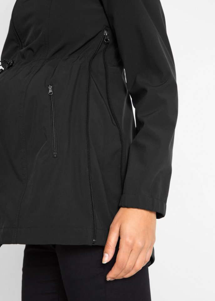 Softshell-Tragejacke / Umstandsjacke, weitenregulierbar