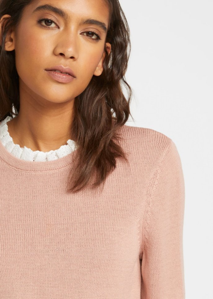 Pullover mit Bluseneinsatz