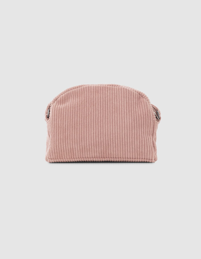 Sac à main rose velours côtelé fille