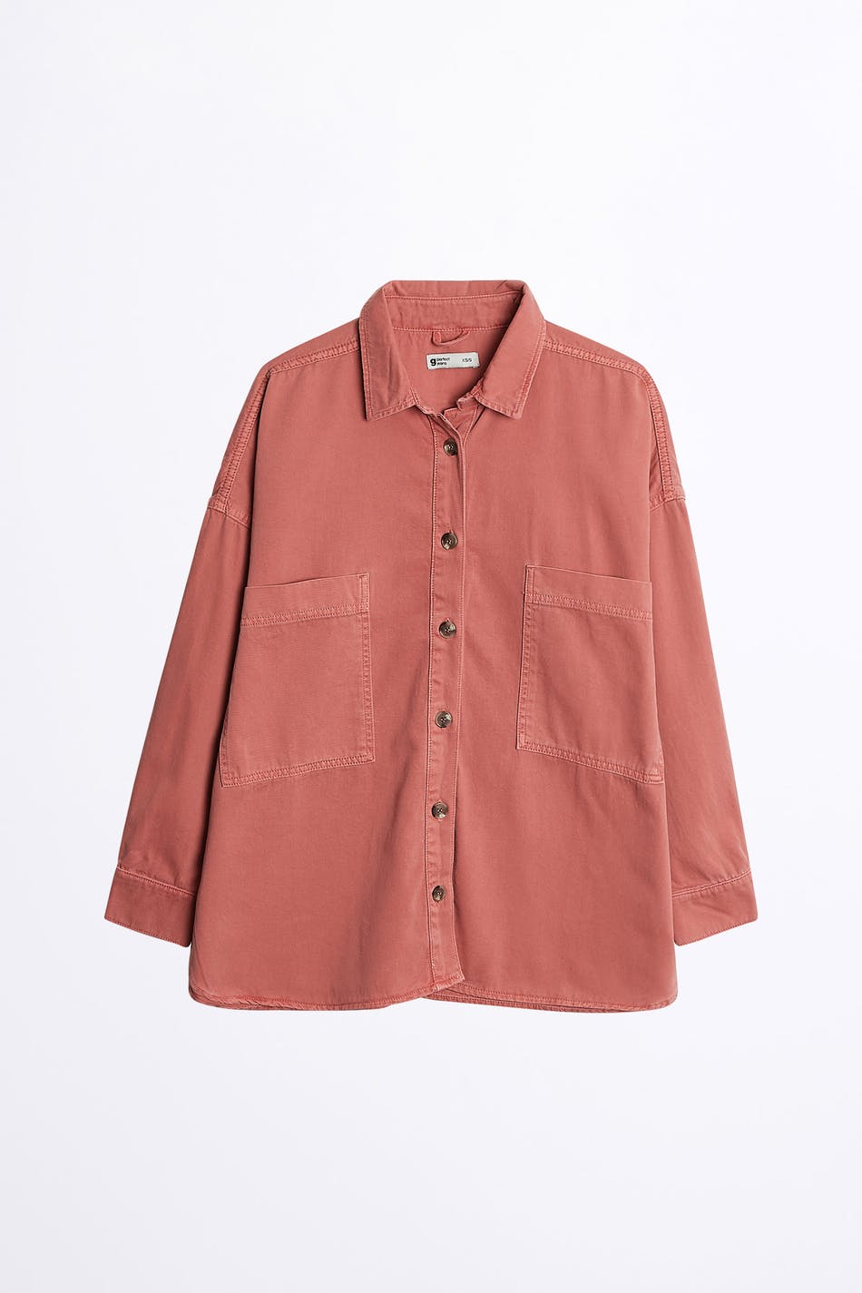Oversized denim shirt