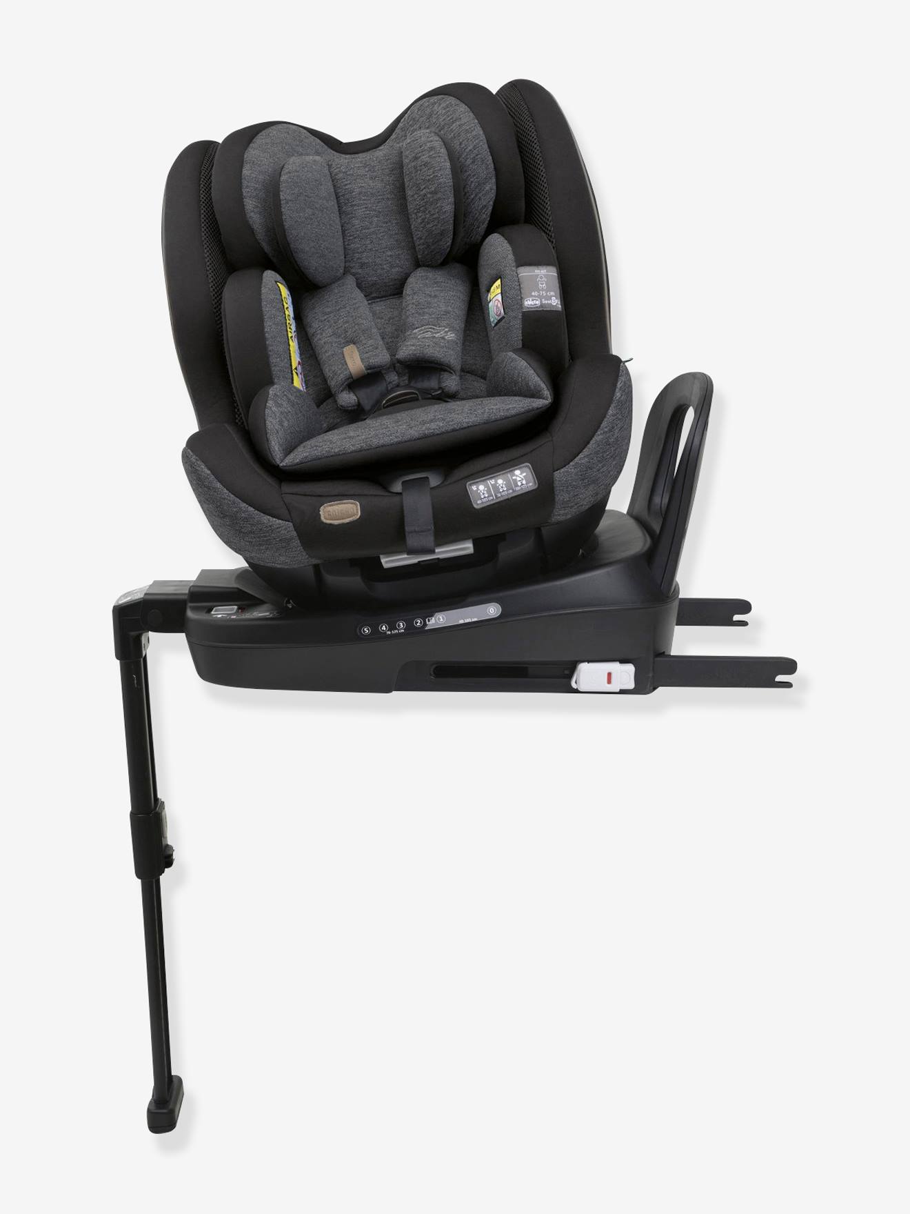 Chicco Kindersitz Seat3Fit i-Size Air Melange CHICCO, 40-125 cm, Gr. 0+/1/2 - graublau