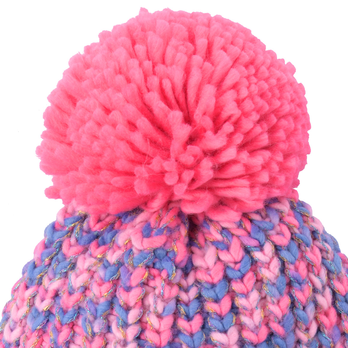 Mädchen Strickmütze mit Pompon
