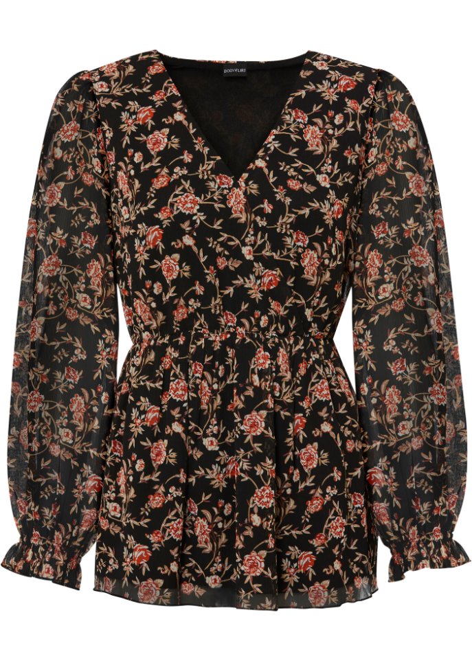 bedruckte Bluse aus recyceltem Polyester