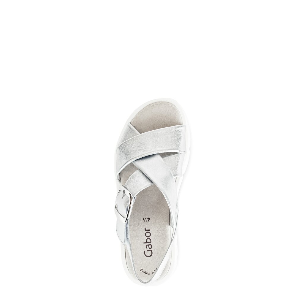 Gabor fashion Plateau Sandale silber