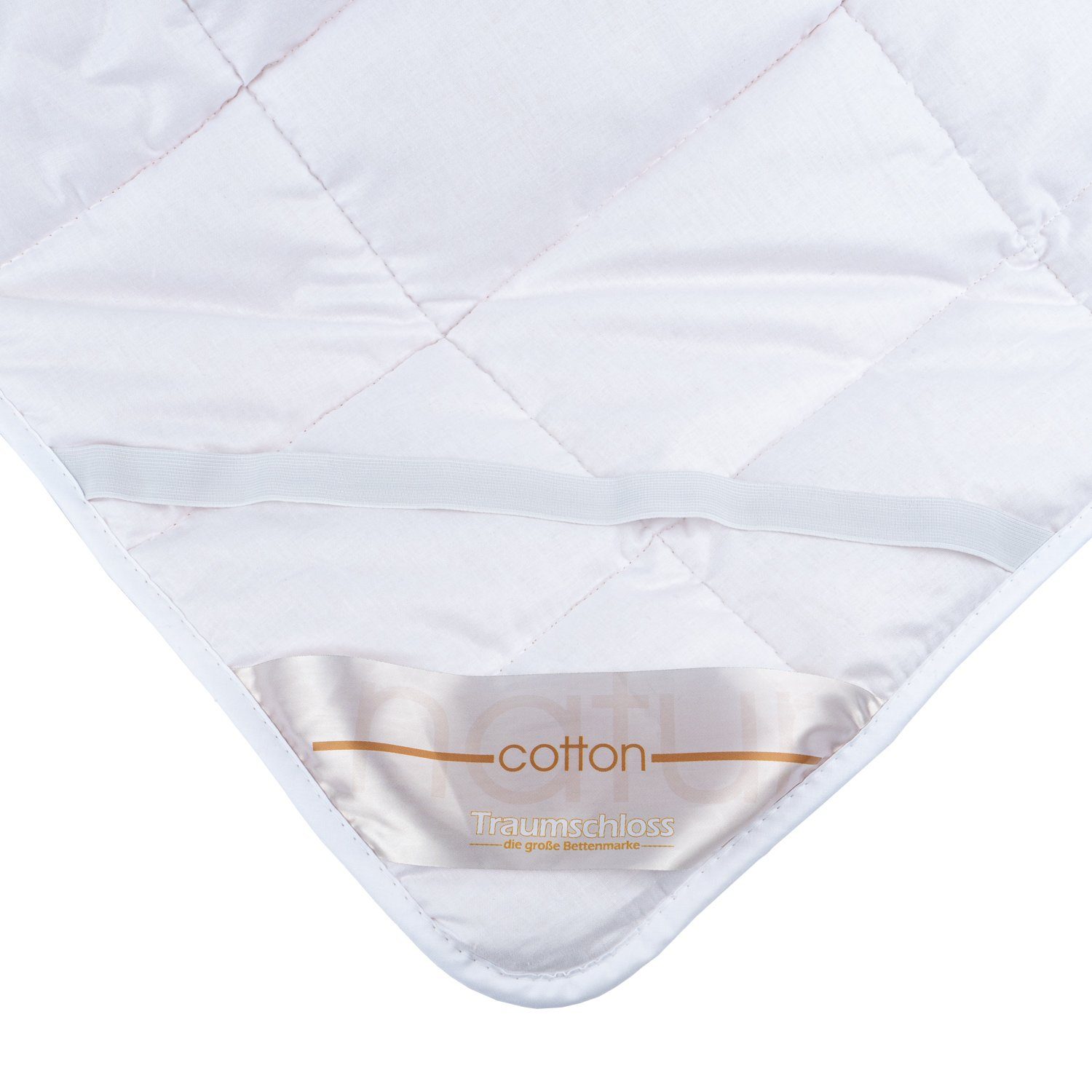 Matratzenauflage Cotton Traumschloss, Unterbett mit 4 Eckspanngummis