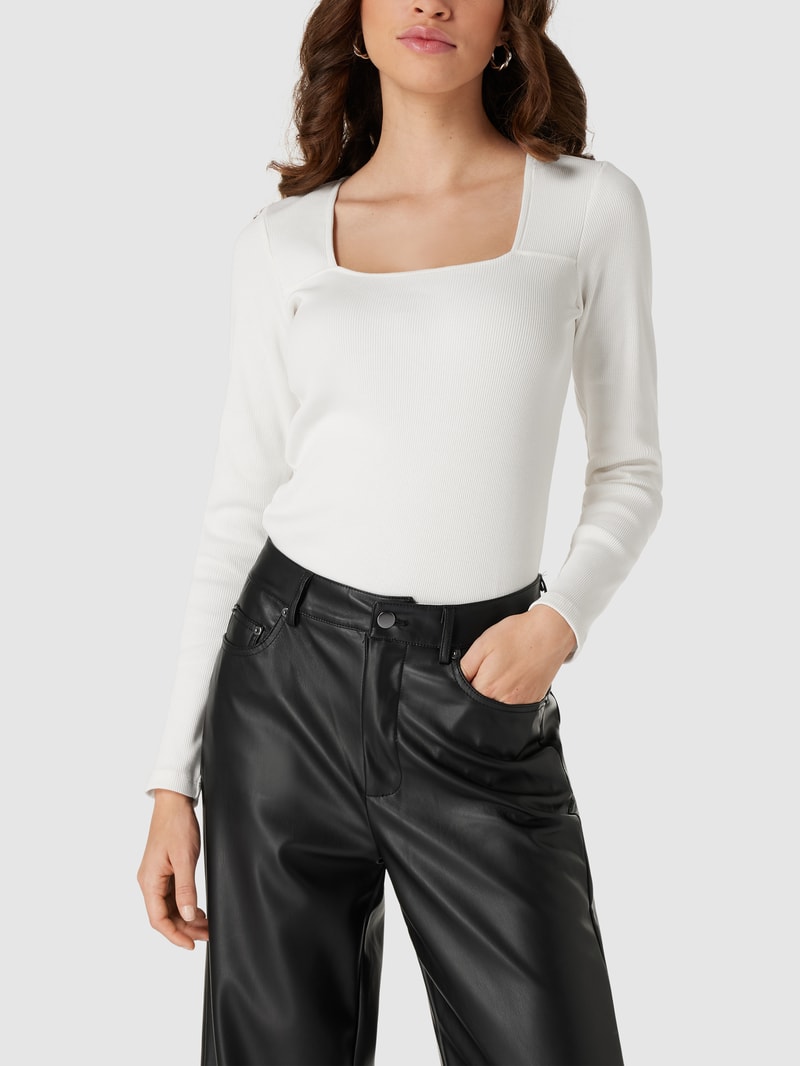 Body in Ripp-Optik in offwhite
