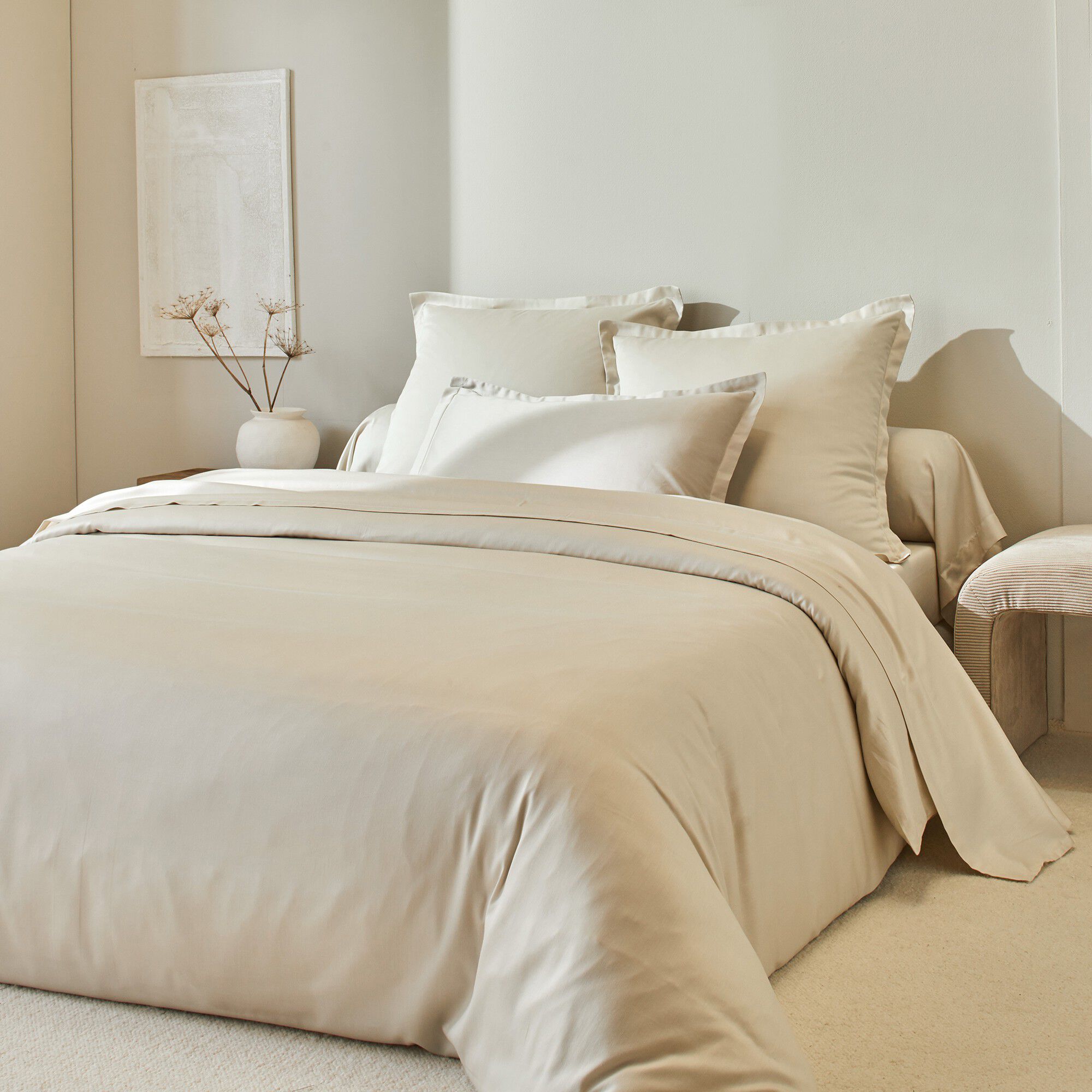 Linge de lit satin uni