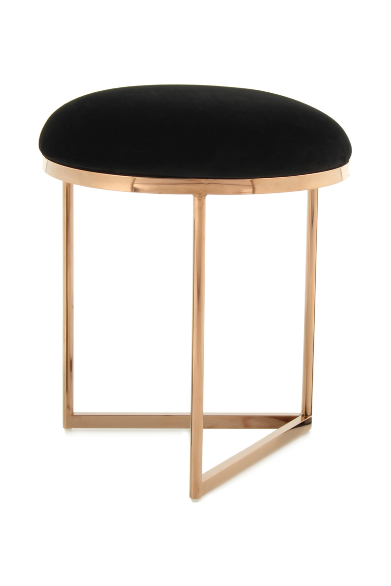 Kayoom Hocker Wynona 325 Schwarz / Roségold