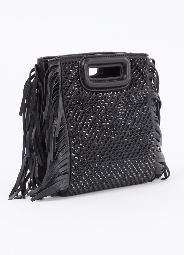 Maje Crossbody bag with sheepskin details and detachable shoulder strap