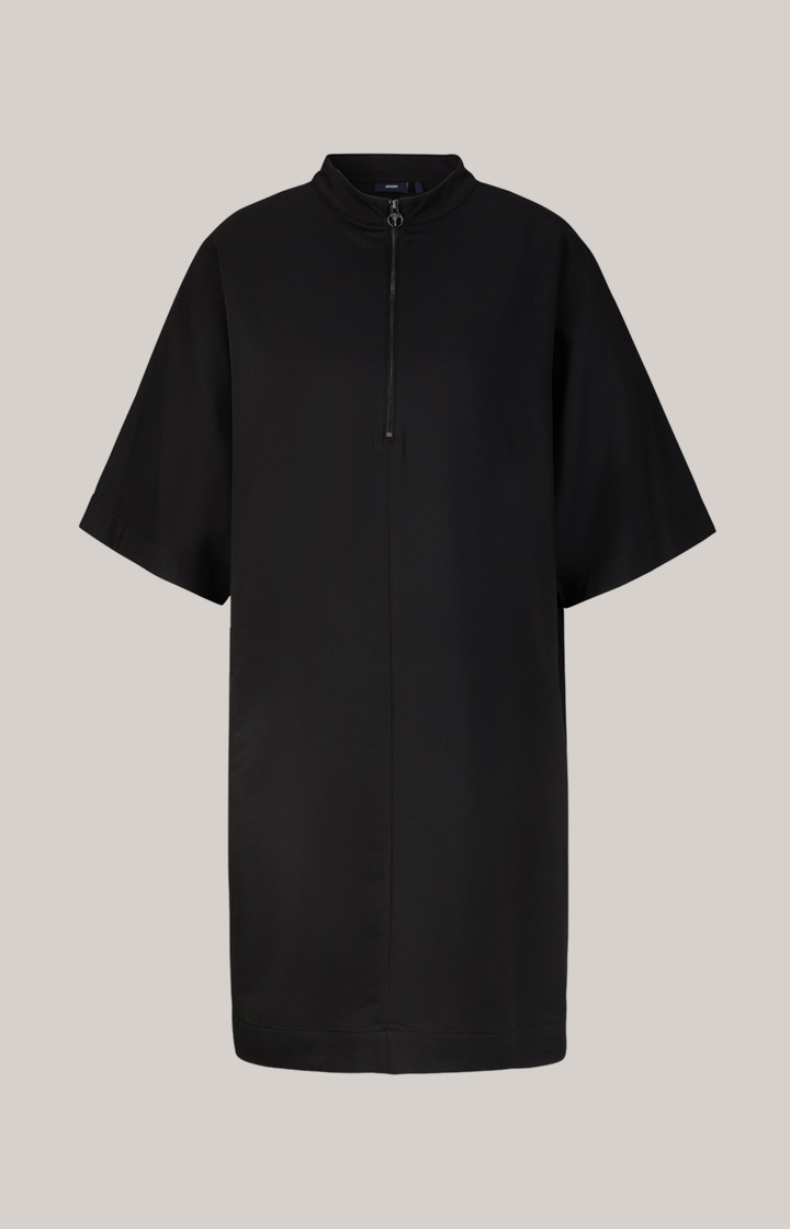 Twill-Kleid in Schwarz