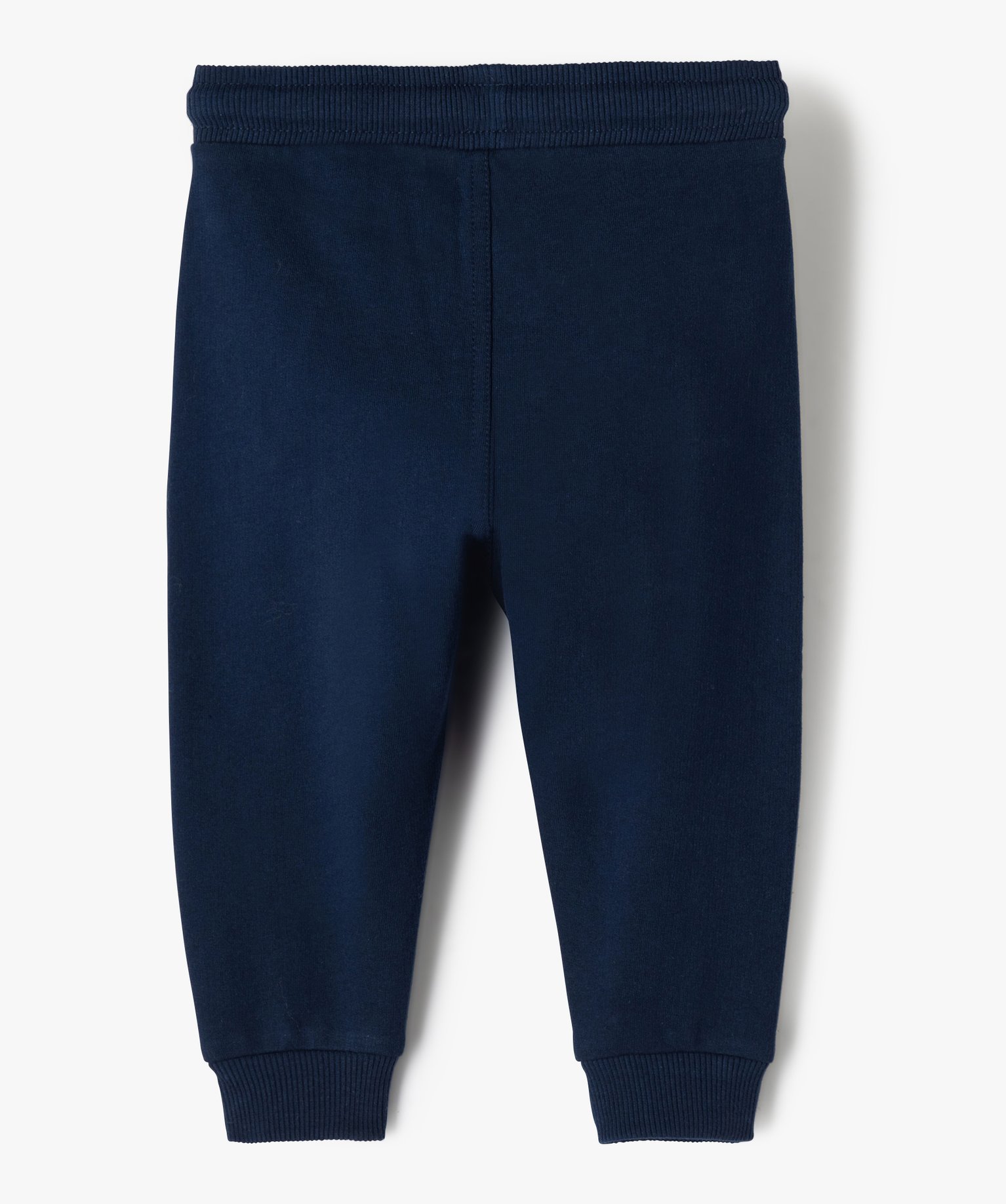 Pantalon bébé Garçon en maille avec ceinture bord-cte marine | GEMO
