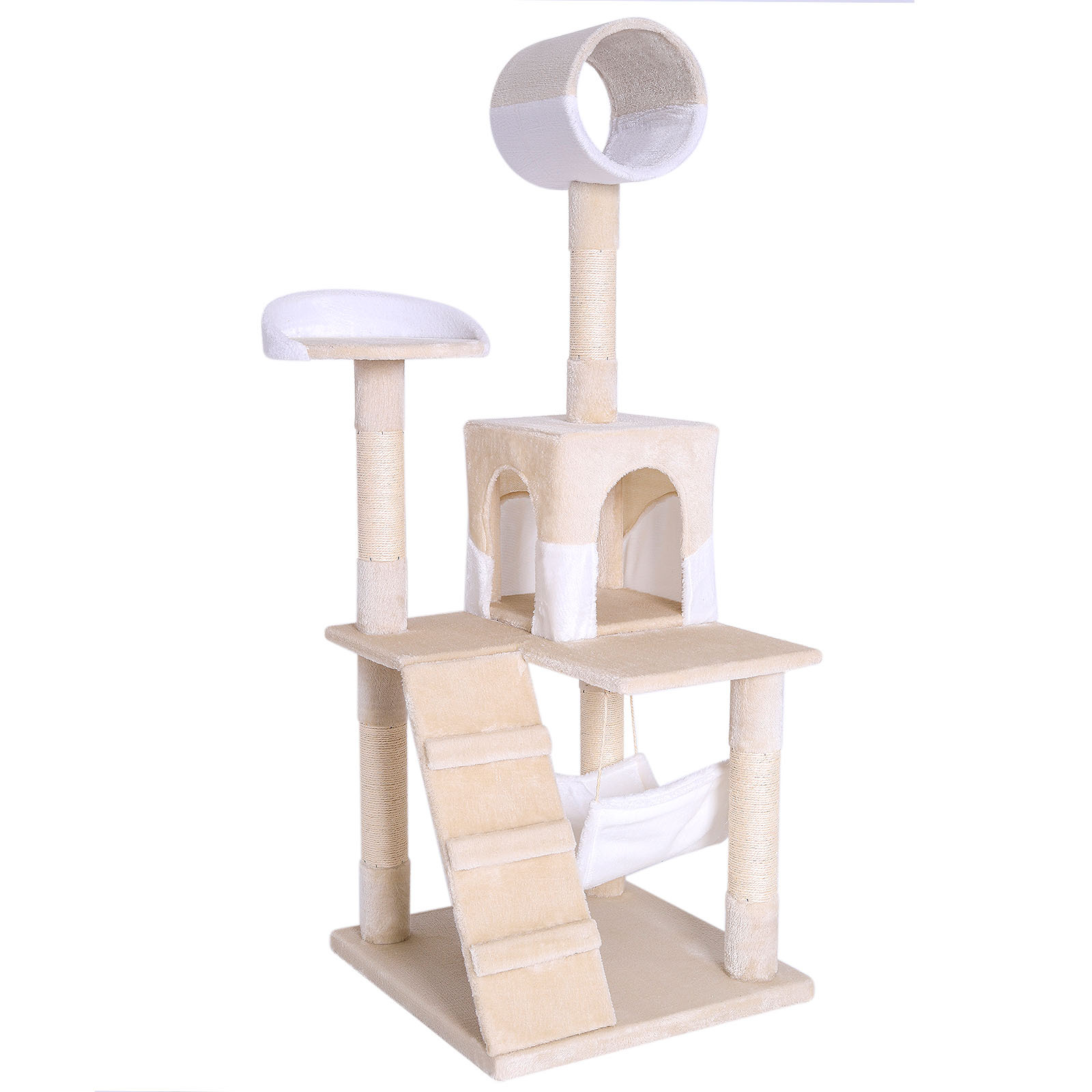 Lionto Kratzbäume Lionto Kratzbaum, Höhe 133 cm weiß/ beige
