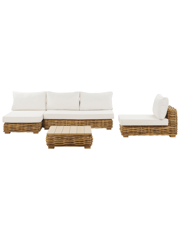 Beliani 4-tlg Lounge Set VARALLO in /Weiß günstig kaufen onesize