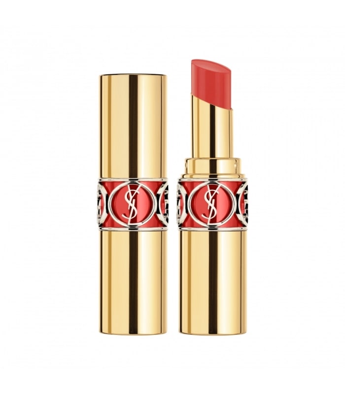 YVES SAINT LAURENT-ROUGE VOLUPTÉ SHINE -Une brillance à porter. Des couleurs fraîches