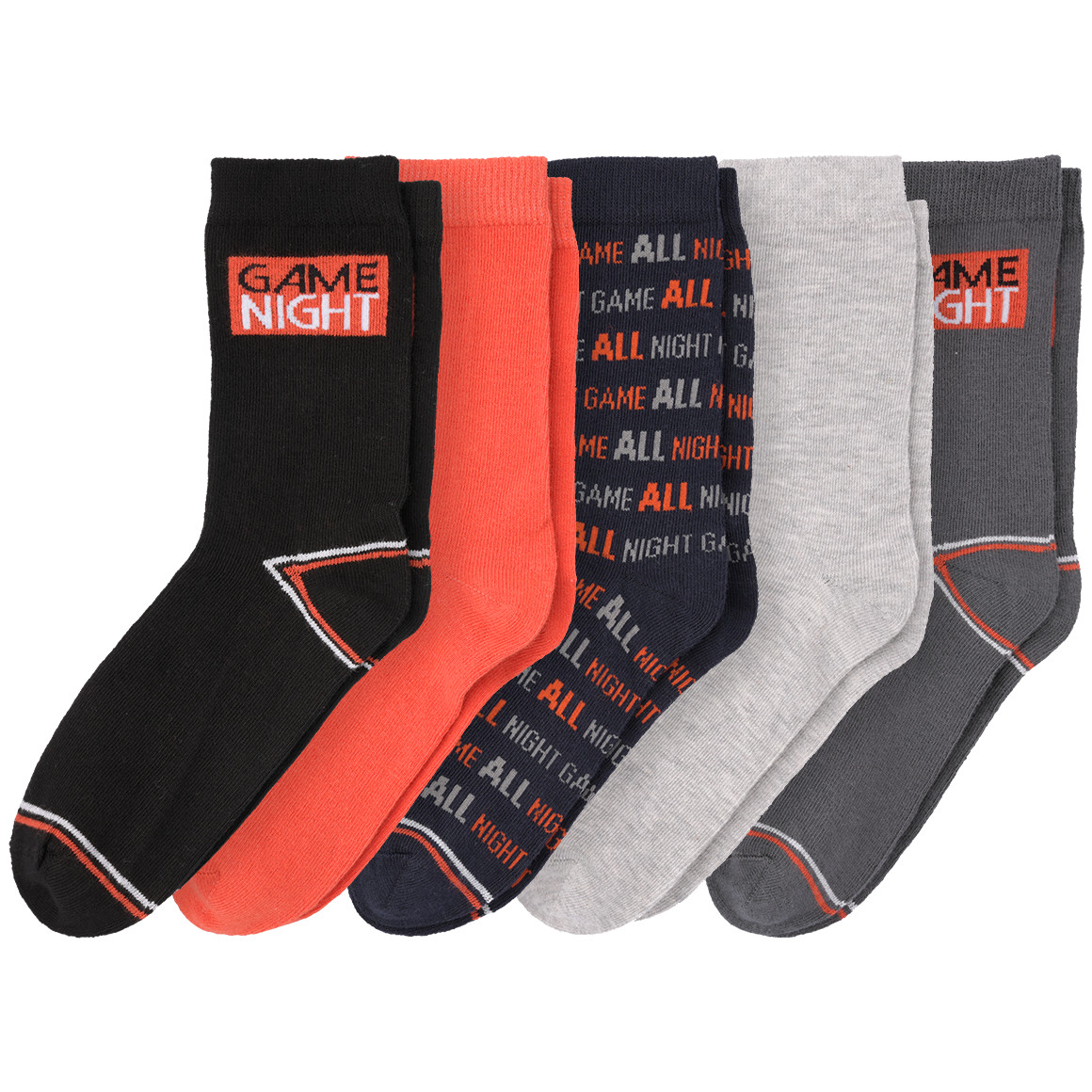 5 Paar Jungen Socken in verschiedenen Dessins