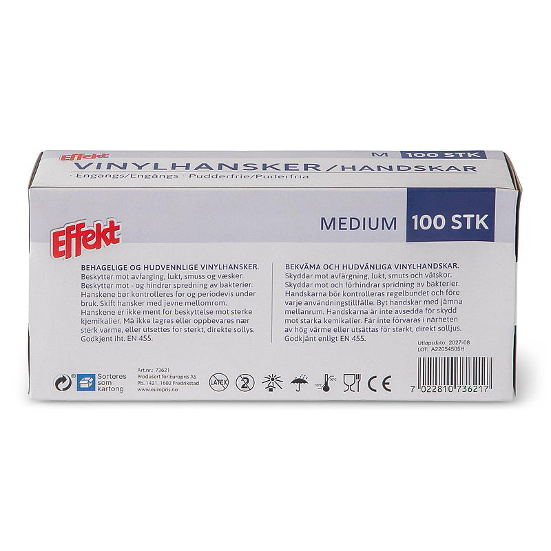 Soft Engangshansker M 100-pk, vinyl