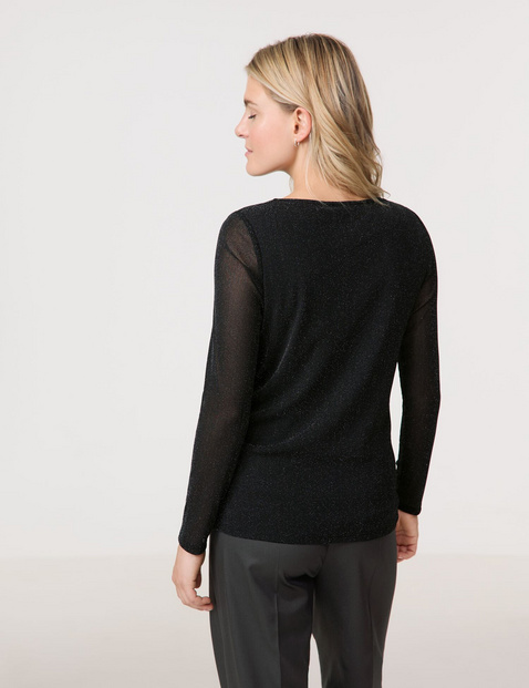 Glitzer-Shirt mit Knoten-Detail