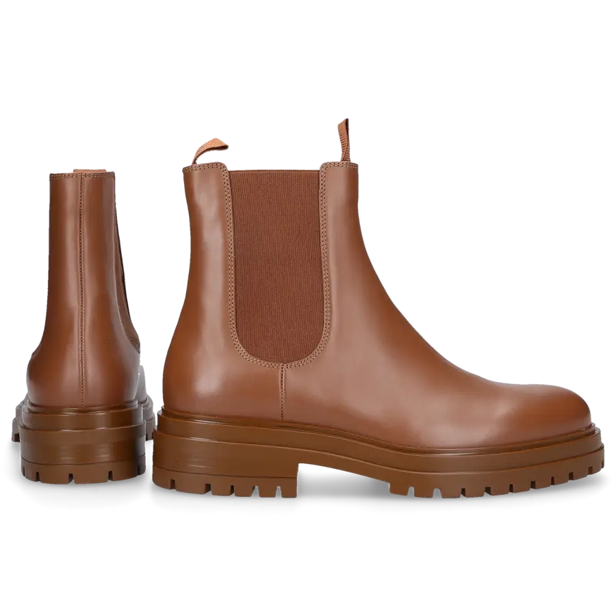 Gianvito Rossi - Chelsea Boots CHESTER Kalbsleder - braun